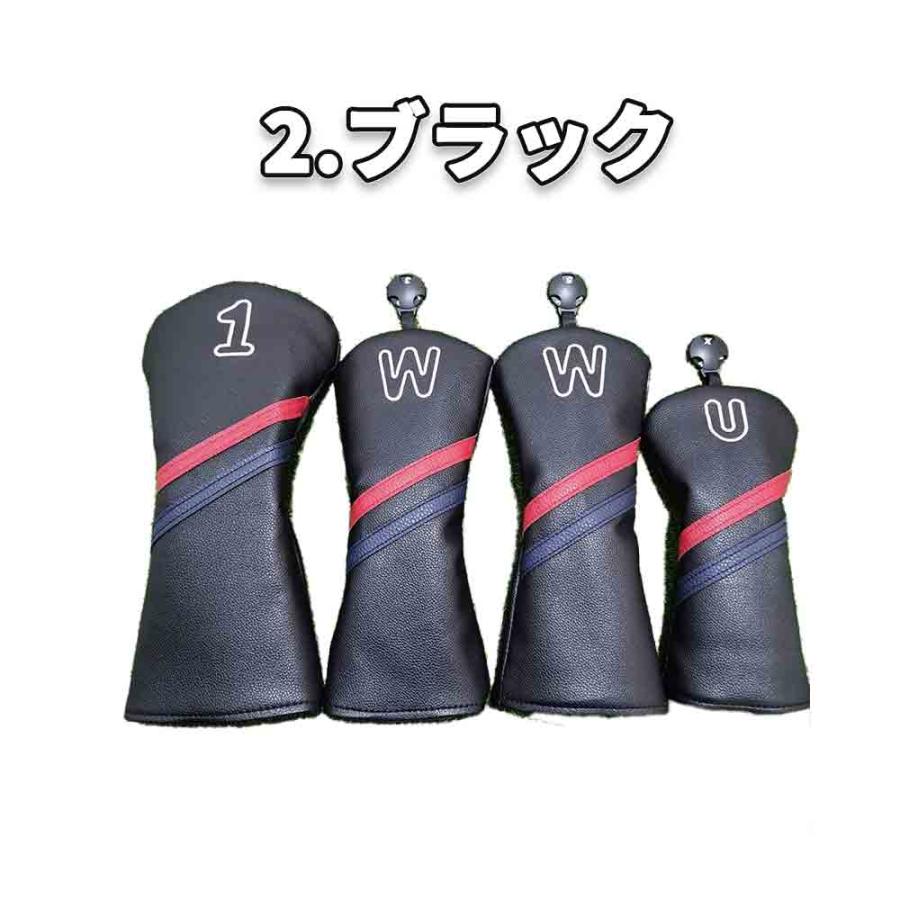 ゴルフ ヘッドカバー ドライバー フェアウェイウッド ユーティリティ 4