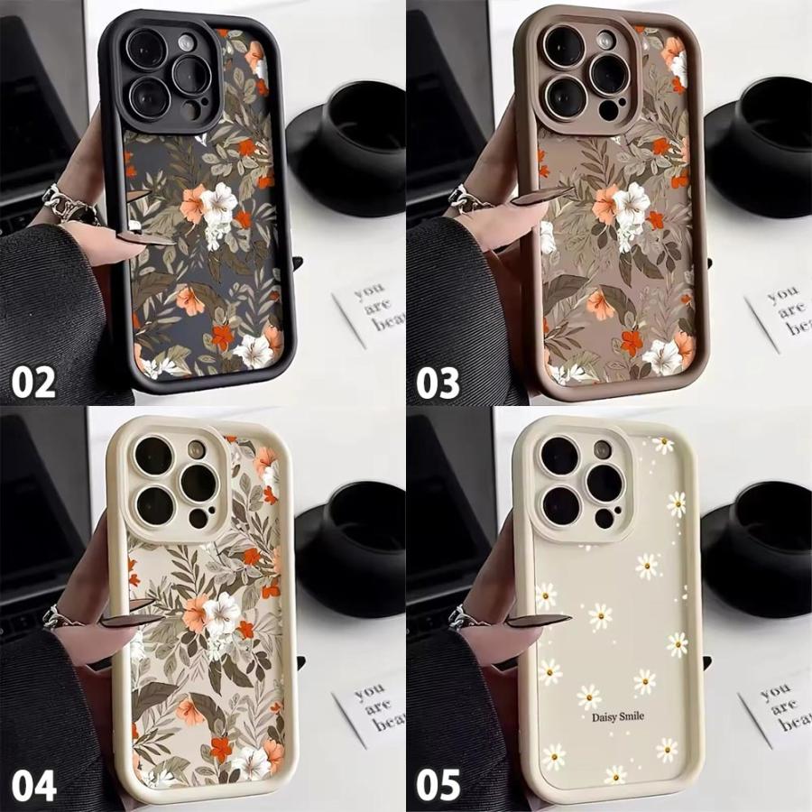 ギャラクシー Galaxy ソフト カメラ保護 フラワー 花柄 傷防止 ケース