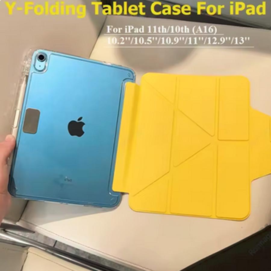 iPad Y型 折りたたみケース クリアバック ケース 11世代 / Pro 11 13