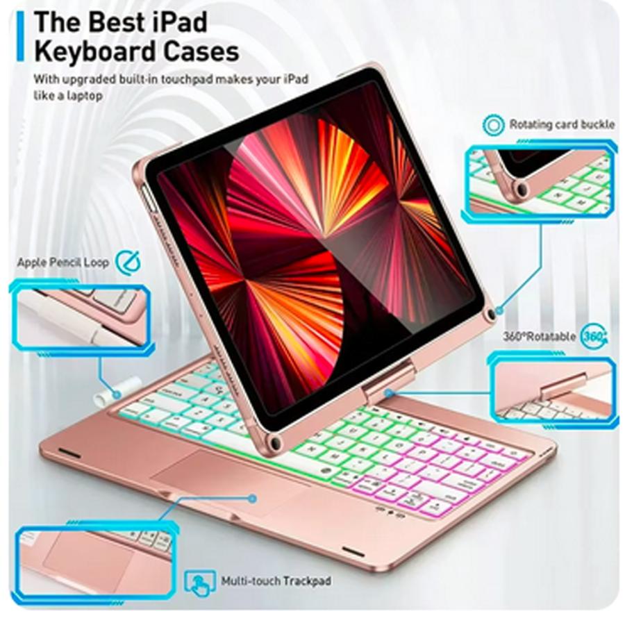 iPad 360度フリップ マジックキーボード スタンド機能 ケース 11世代