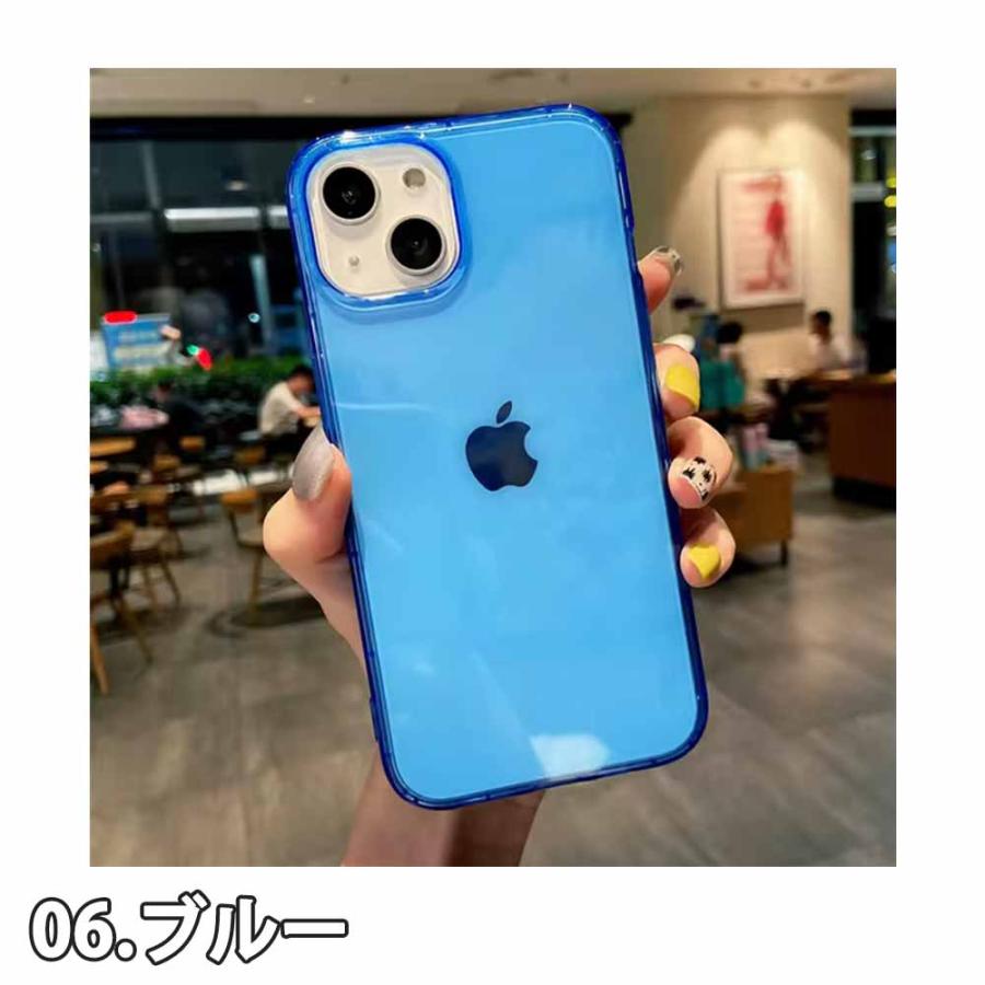 iPhone Pro用 シリコンケース カバー 全 8 色，何色がご希望ですか iPhone クリア 透明 ネオンカラー 蛍光 シリコン カバー 全6色 17 / 16