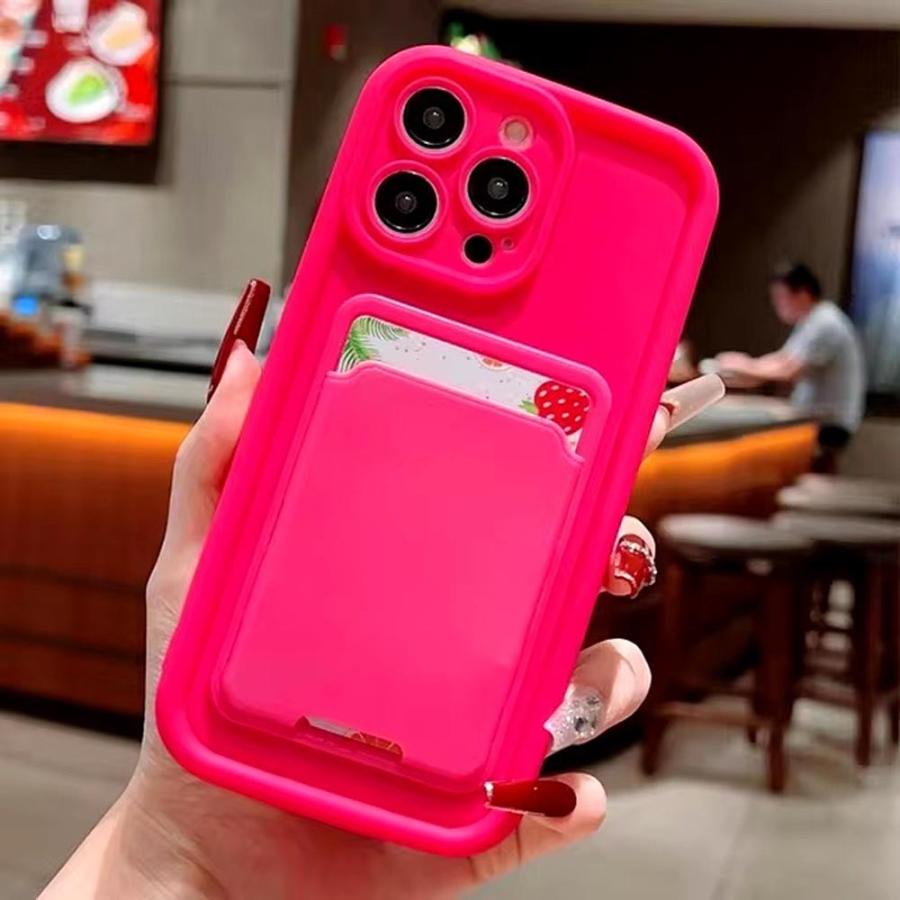 iPhone シリコン ウォレット カードホルダー 耐衝撃 ケース 全5色 17