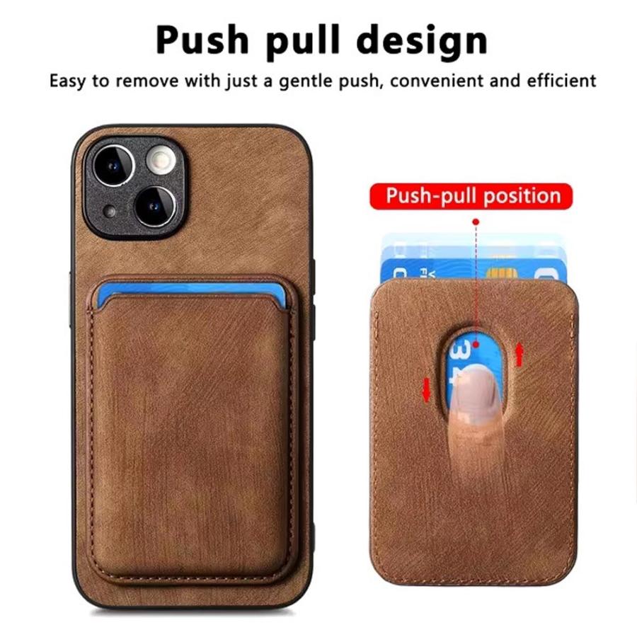 iPhone PUレザー 背面ケース ウォレット カード収納 ケース 全6色 16