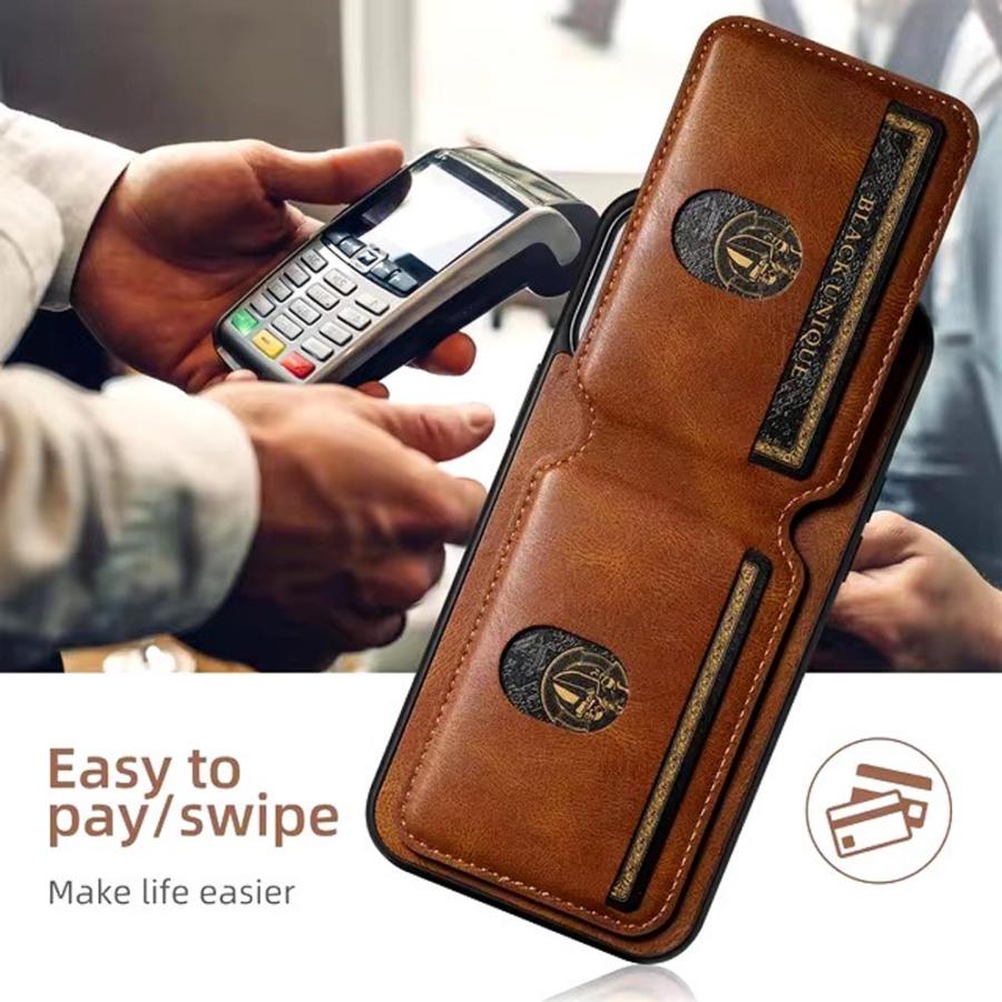 iPhone レザー 高級感 カード収納 ウォレット ケース 全3色 17 / 16 15