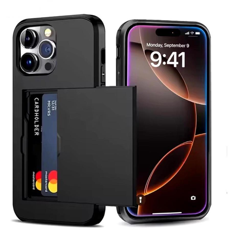 iPhone PC 耐衝撃 ウォレット カード収納 頑丈 薄型 軽量 ケース 全5色