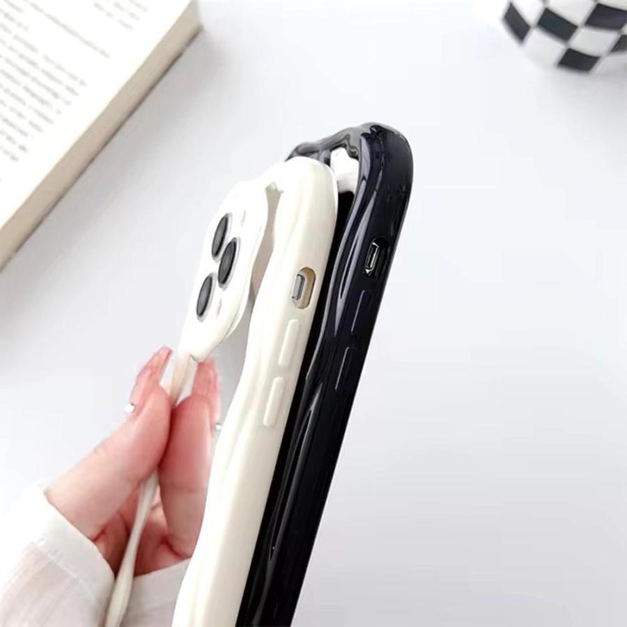 iPhone シリコン 波 ミラー ウェーブ 耐衝撃 カメラ保護 ケース
