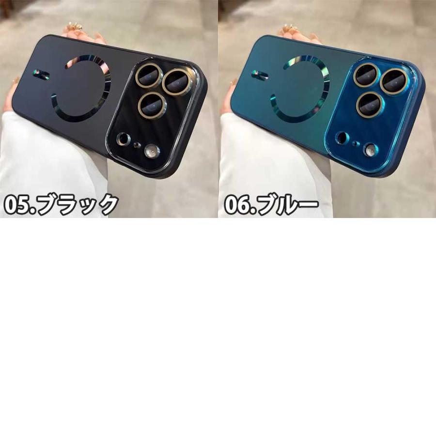 iPhone レーザー カメラ保護 MgaSafe 対応 光沢 全6色 ケース 17/17Pro