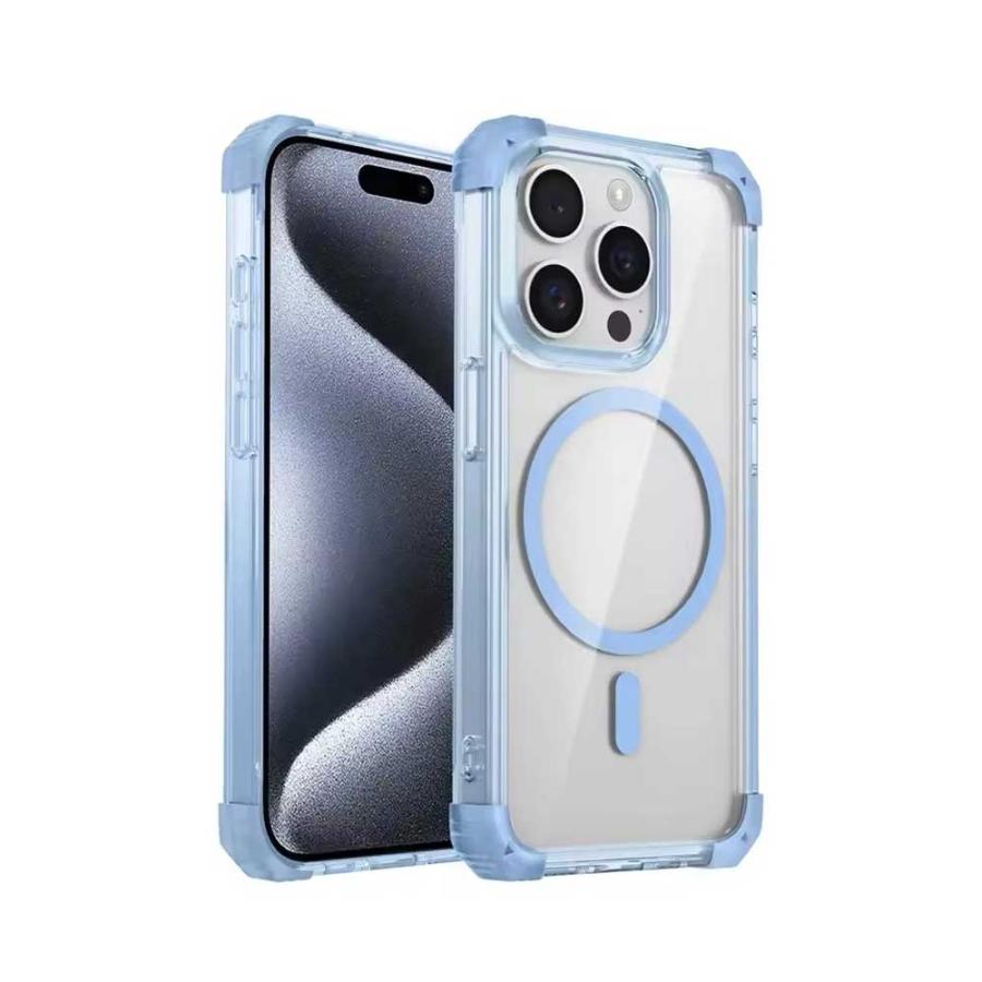 iPhone クリア 透明 MagSafe マグセーフ TPU バンパー 全5色 ケース 17