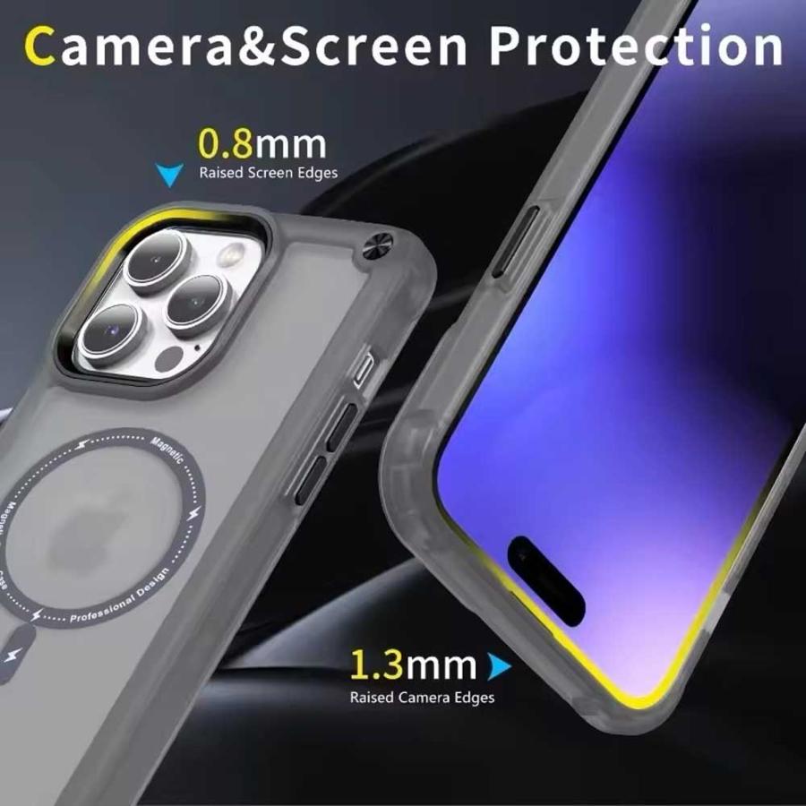 iPhone マット クリア 半透明 Magsafe マグセーフ TPU 全4色 ケース 17
