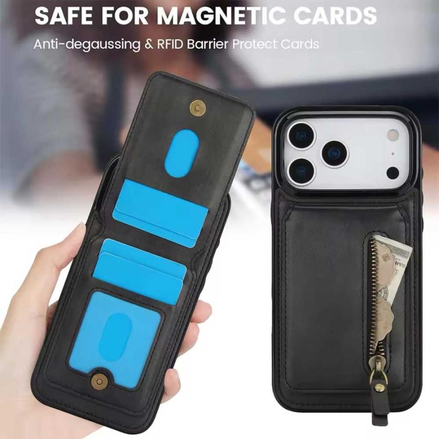 iPhone MagSafe ウォレット 分離式 PUレザー 財布 全7色 ケース 17