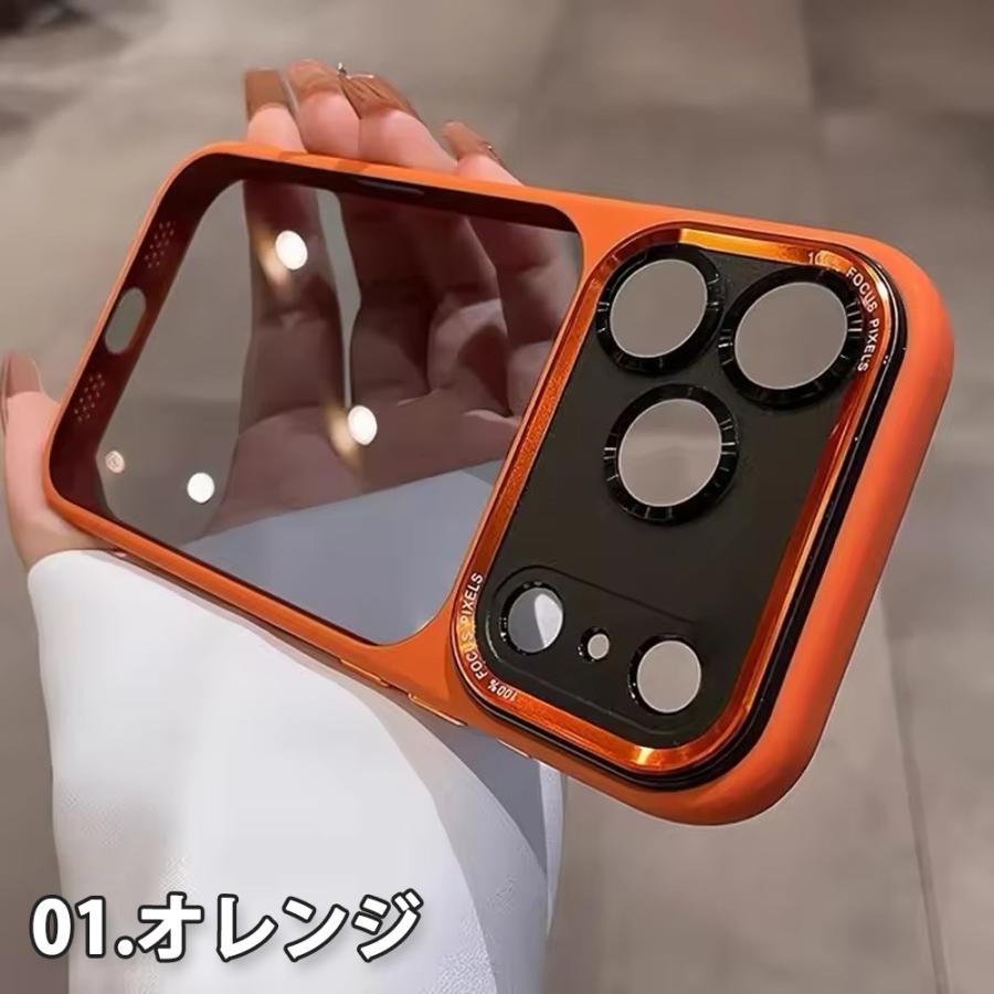 iPhone マット PC ハード 透明 アクリル レンズ保護 全5色 ケース 17