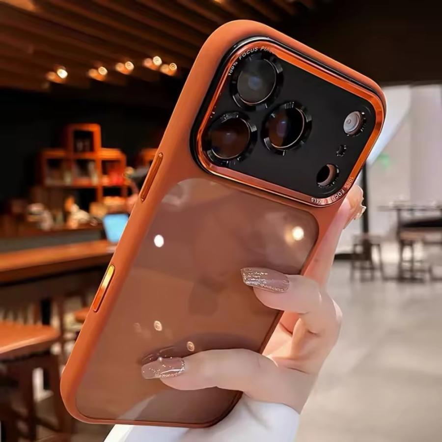 iPhone マット PC ハード 透明 アクリル レンズ保護 全5色 ケース 17