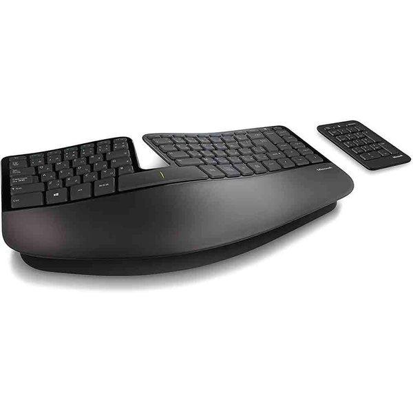 即納 無線 ワイヤレス キーボード USBレシーバー接続 フルサイズ Ergonomic ワイヤレスキーボード デスクトップパソコン/ノートパソコンの画像