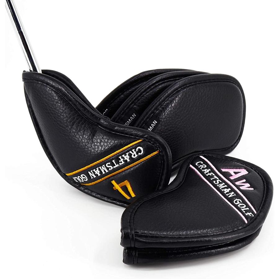 即納 ゴルフ ヘッドカバー ウッドカバー ドライバー パターカバー Golf head c overs オシャレ カラフル数字 12個セット マジックテープ 番号刺繍 保護 傷防止…の画像