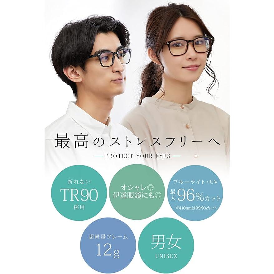 即納 ブルーライトカット メガネ メンズ レディース 男女兼用 全4色