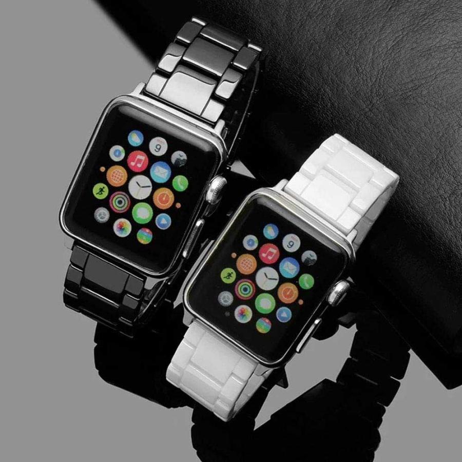 即納 Apple Watch アップルウォッチ セラミック製 ブラック バンド 38