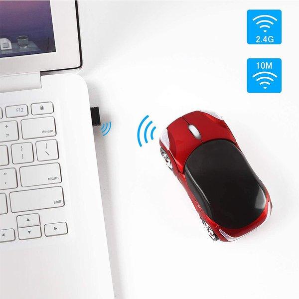 まうす出品 ワイヤレスマウス 無線 マウス USBレシーバー 2.4G スポーツカー