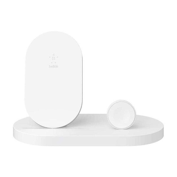 Apple - Belkin iPhone &amp; Apple Watch ワイヤレス充電スタンド Amazon.co.jp: Belkin MagSafe 3-in-1 ワイヤレス充電パッド