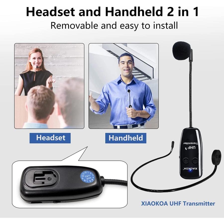即納 UHF ワイヤレスマイク ヘッドセット ピンマイク ワイヤレス