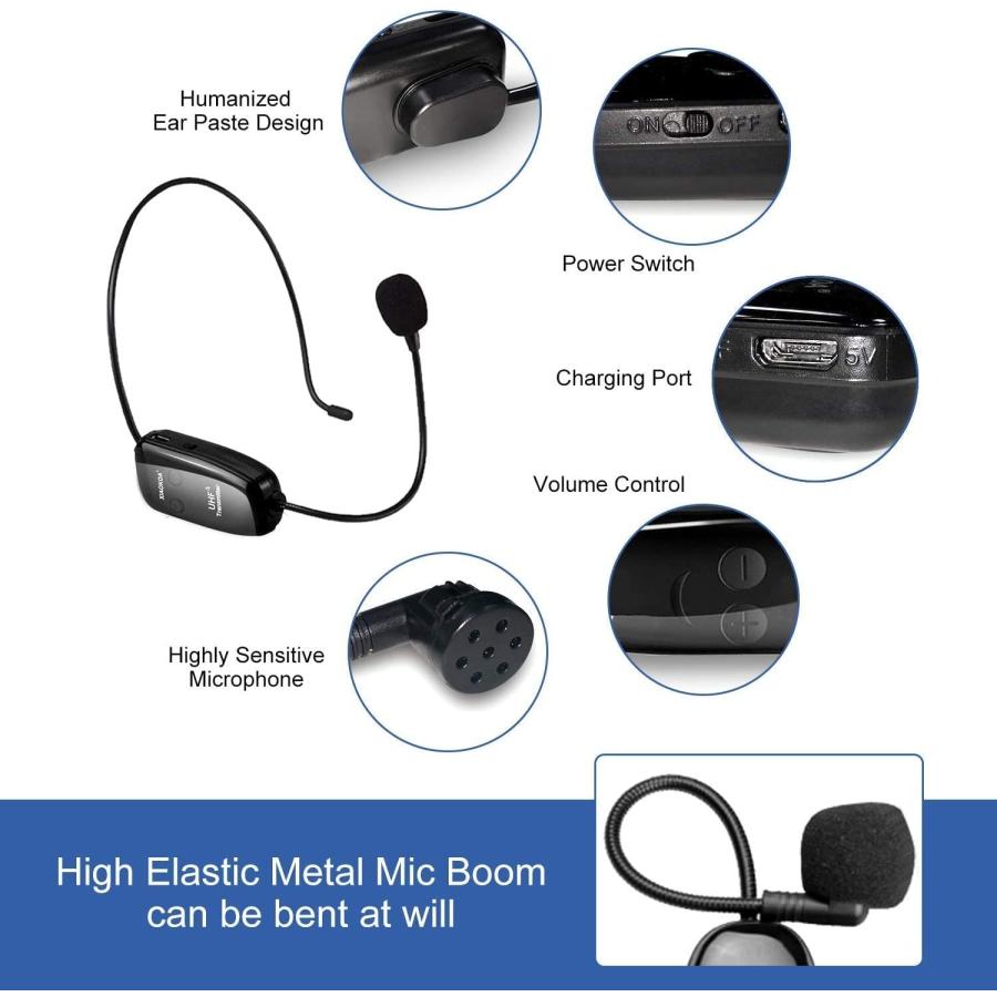 即納 UHF ワイヤレスマイク ヘッドセット ピンマイク ワイヤレス