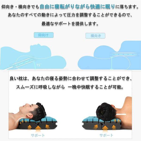 即納 安眠まくら 低反発ピロー グレー 低反発素材 まくら 枕 肩こり いびき低減 安眠 快眠 サポート_2