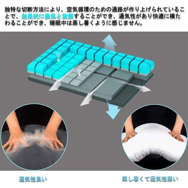 即納 安眠まくら 低反発ピロー グレー 低反発素材 まくら 枕 肩こり いびき低減 安眠 快眠 サポート_3