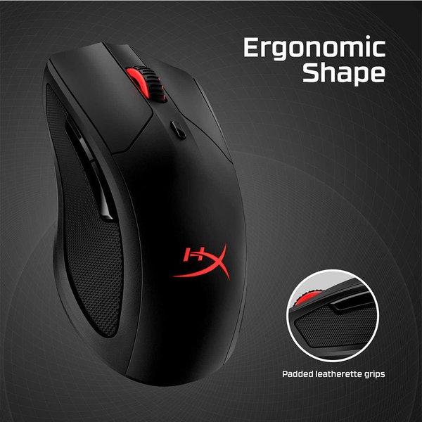 即納 ゲーミングマウス 無線 ワイヤレス マウス ブラック 6ボタン 5段階DPI切替 16,000DPI Qi充電対応 静音設計 省電力 Windows/Macの画像