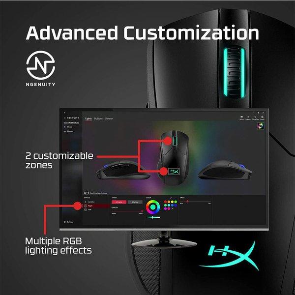 即納 ゲーミングマウス 無線 ワイヤレス マウス ブラック 6ボタン 5段階DPI切替 16,000DPI Qi充電対応 静音設計 省電力 Windows/Macの画像