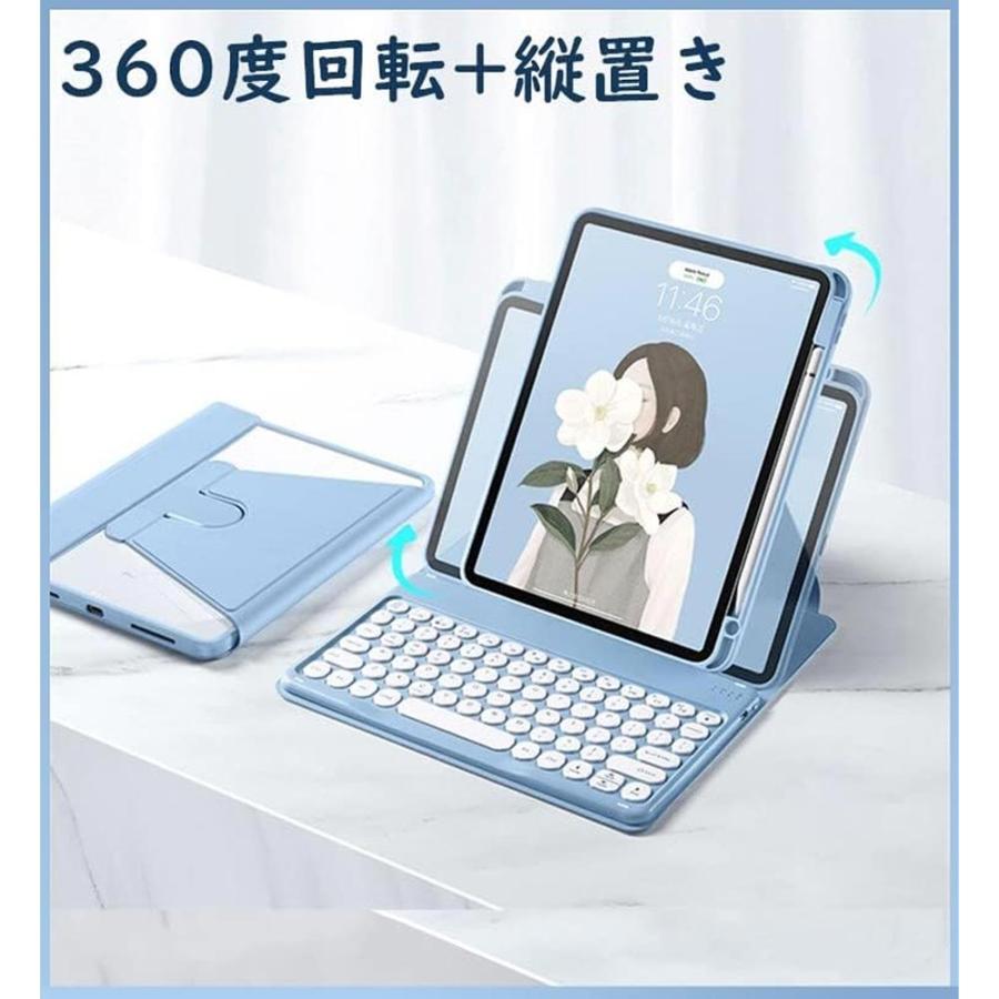 iPadAir4 256GB 11インチ　ブルー、Keyboard、マウス、ペーパーライクフィルム、タッチペン、クリアケース SAVVIES iPadフィルム付き iPad Air 第8世代 11インチ m4 ケース iPad