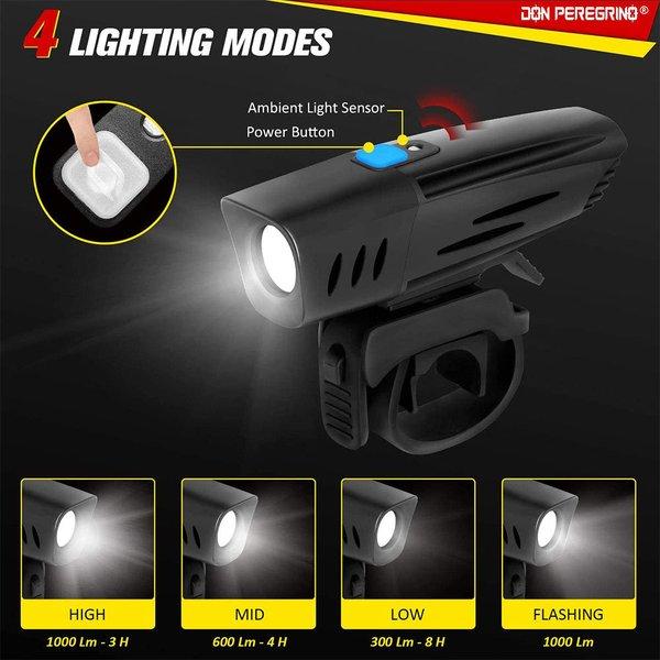 即納 自転車 ロードバイク LEDライト LEDヘッドライト ブラック LED 高