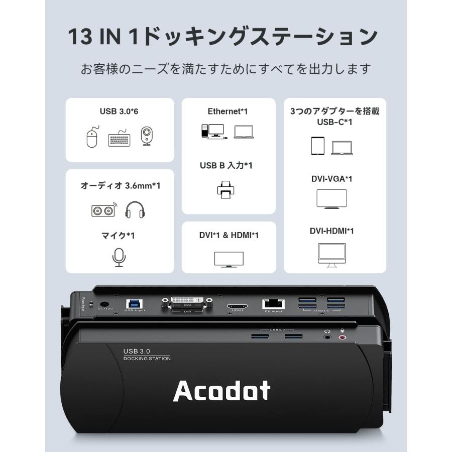 即納 USBハブ ドッキングステーション USB3.0 11ポート Win対応