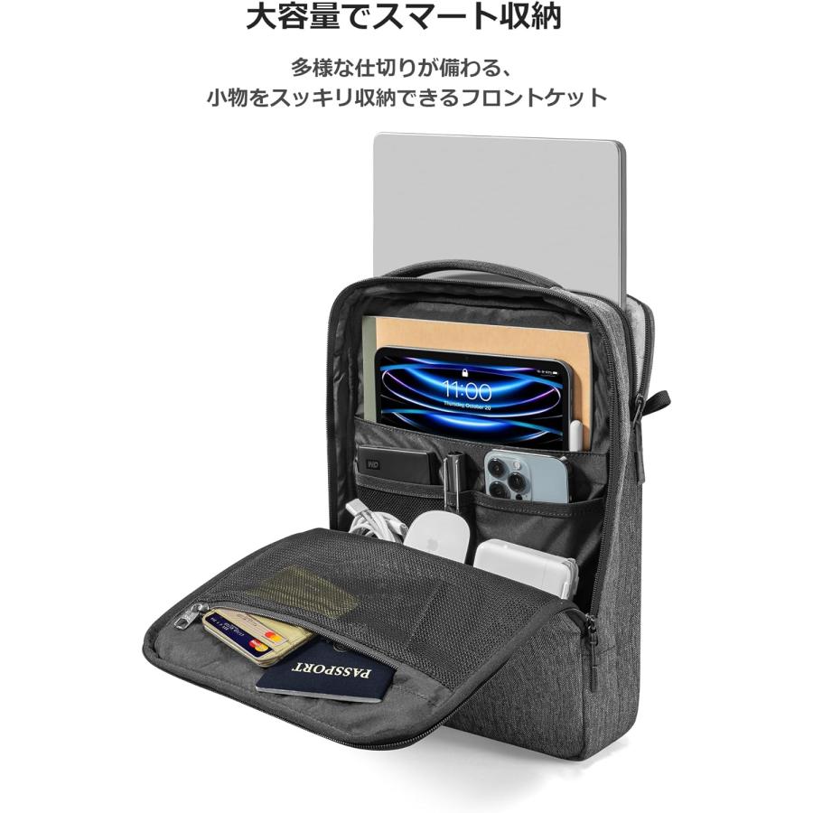 ブラック ビジネスショルダーバッグ ビジネスバッグ 軽量 レディース ナイロン 通販 2way マチ広 自立 大