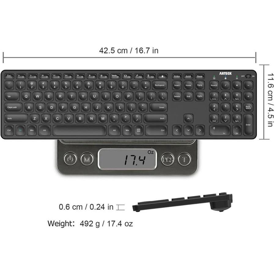 即納 無線 ワイヤレス キーボード Bluetooth フルサイズ ブラック