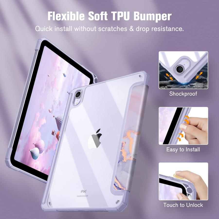 即納 iPad mini 7(A17 Pro) / 6 アイパッド ミニ PUレザー 大理石柄