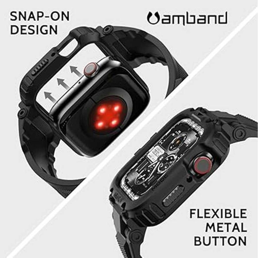 アップルウォッチ ラギッド 一体型 TPU 頑丈 耐衝撃 傷つき防止 保護 ケース カバー スポーツ AppleWatch 38/40/41/42/44/45/46/49mm Ultra ウルトラ 送料無料の画像