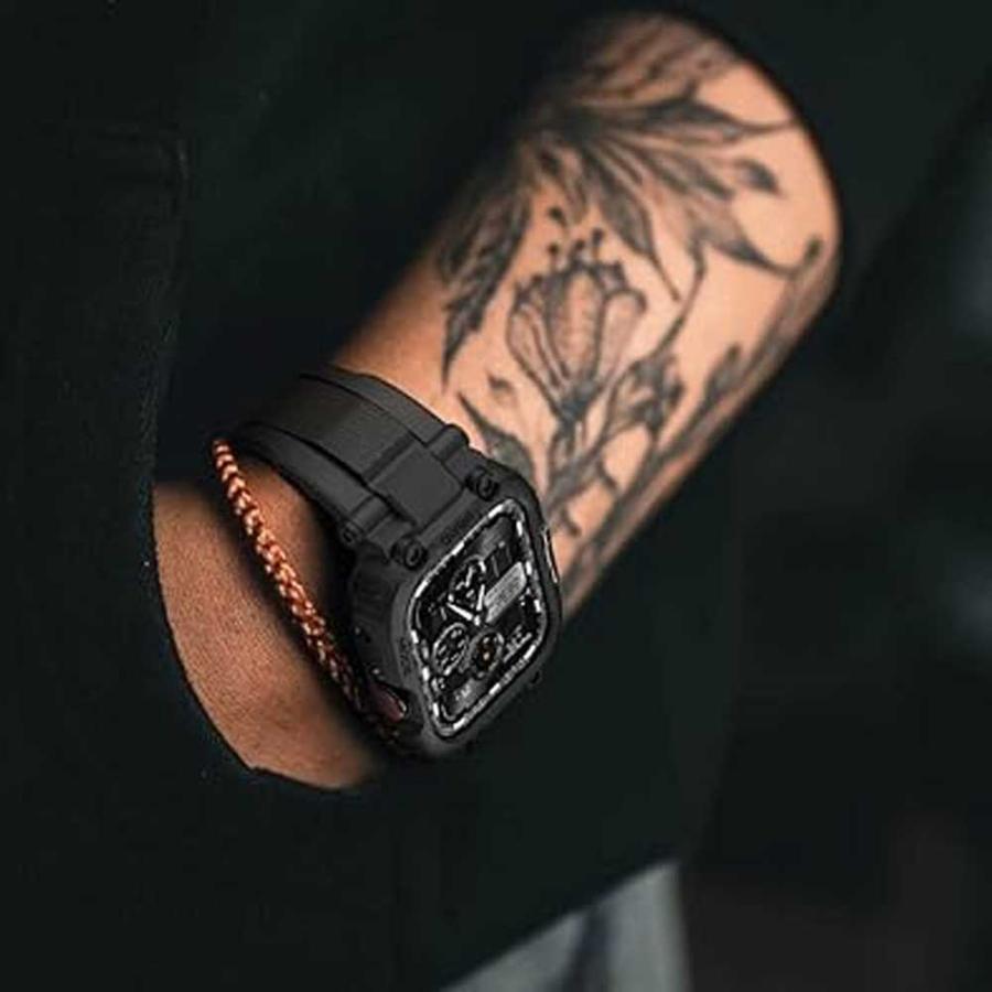 アップルウォッチ ラギッド 一体型 TPU 頑丈 耐衝撃 傷つき防止 保護 ケース カバー スポーツ AppleWatch 38/40/41/42/44/45/46/49mm Ultra ウルトラ 送料無料の画像