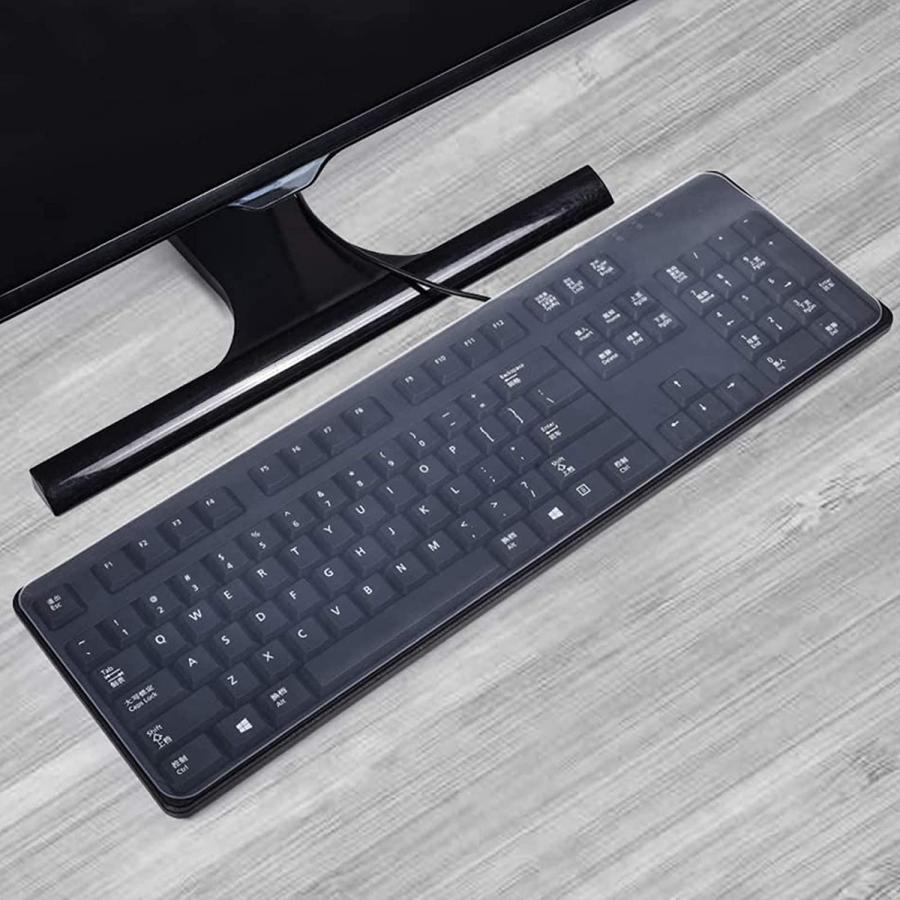 即納 シリコンキーボードカバー 445x140mm デスクトップ PC キーボード