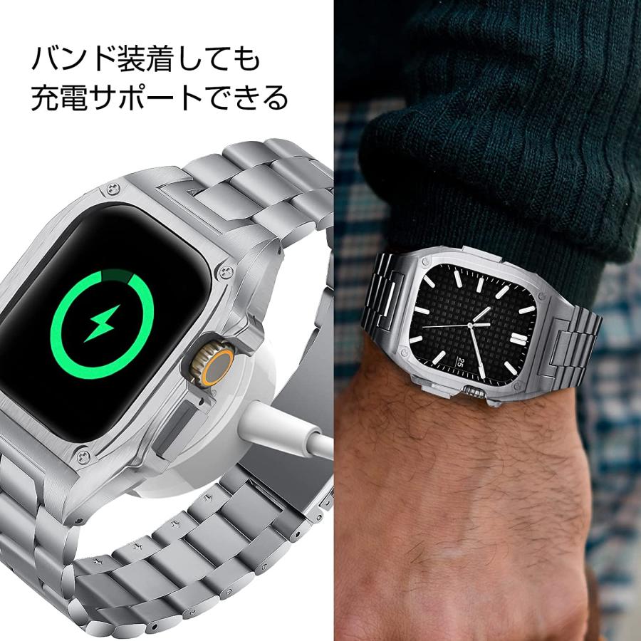 即納 ステンレス 一体型 シルバー アップルウォッチ Ultra 49mm