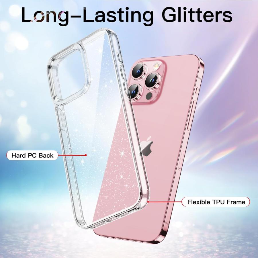 即納 iPhone クリア キラキラ ラメ グリッター シャイニー 15/15Pro