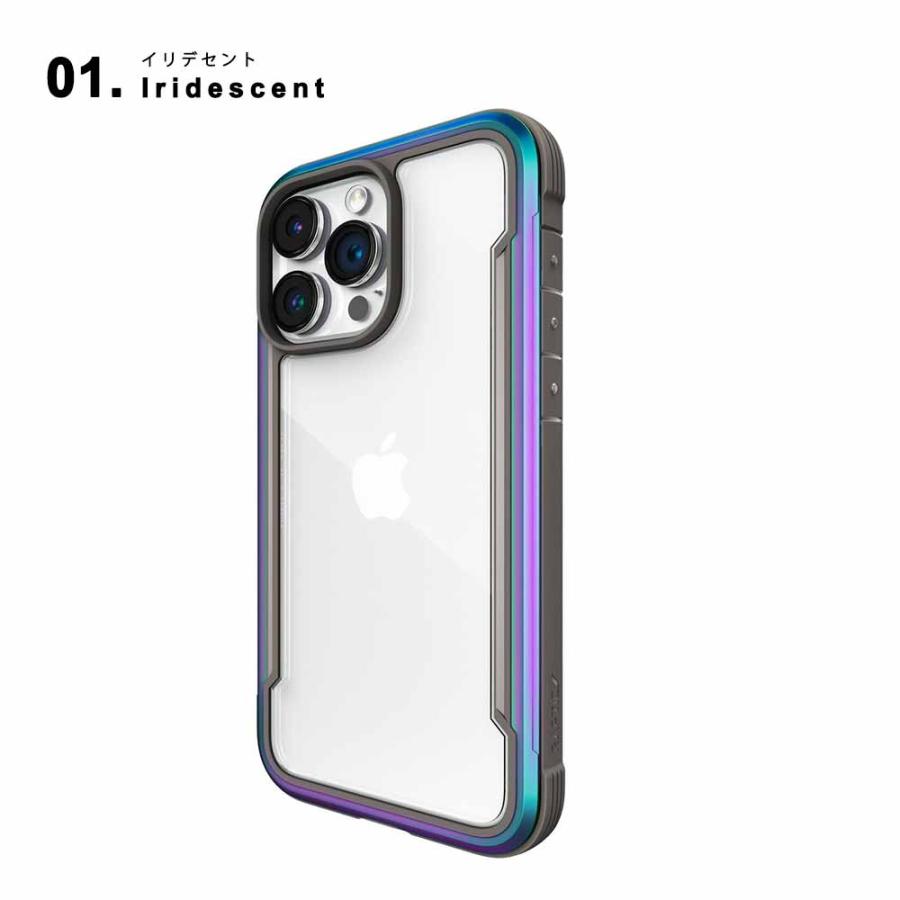 即納 iPhone アルミ フレーム クリア シールド 米軍MIL規格 15/15Pro