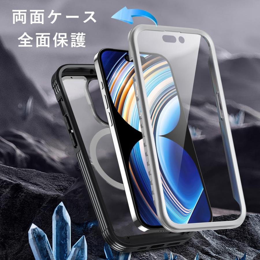 iPhone 15 Plusブラック MagSafe対応ケース付き ZENIX DESIGN TECH iPhone15 ケース Magsafe 対応 iPhone14