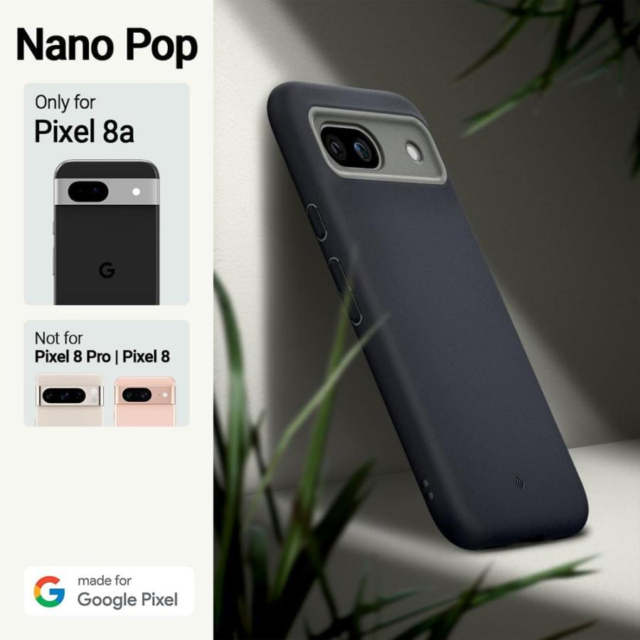 即納 Google Pixel 8a ケース シリコン 2トーン グリップ ポップ 全2色 ワイヤレス充電 グーグル ピクセル スマホケース 耐衝撃 軽量 カバー 送料無料｜smart-park｜04