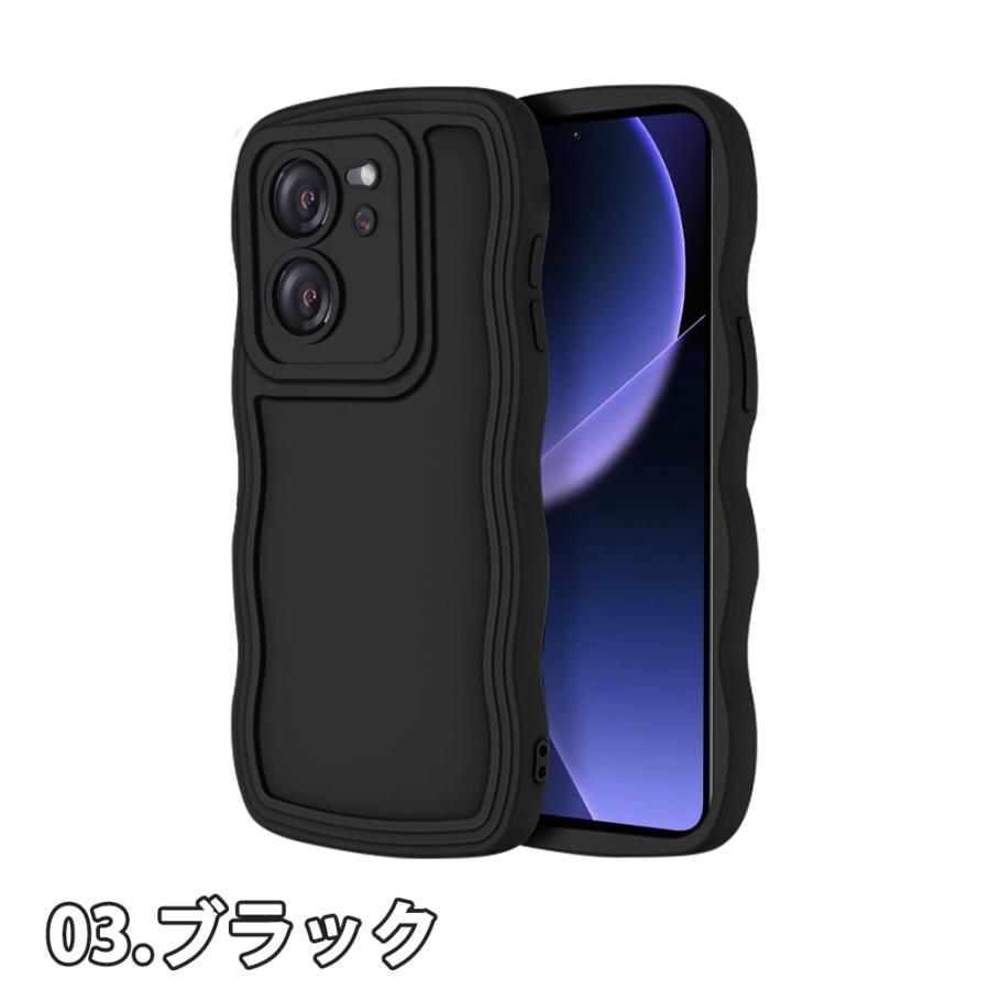 即納 Xiaomi 13T/13T Pro シリコン 波状 グリップ カメラ保護 薄型