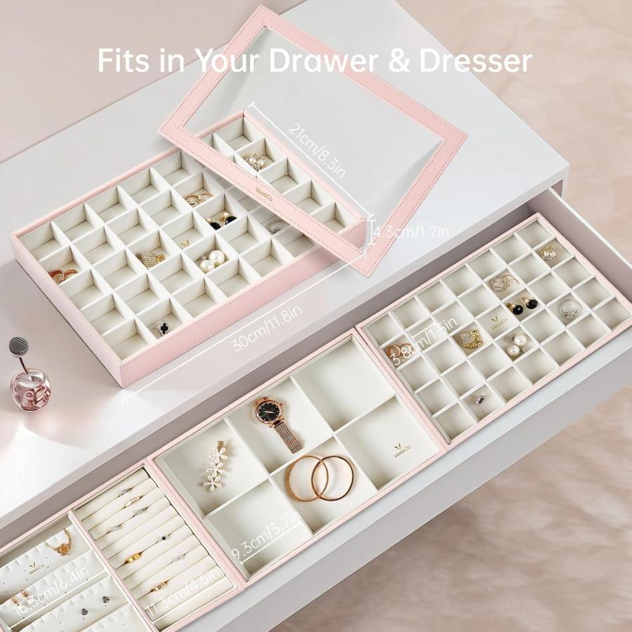 ジュエリーボックス アクセサリーケース ネックレスケース 蓋つき