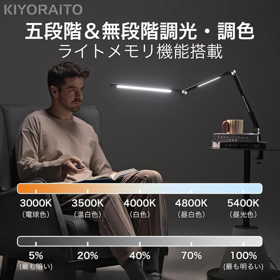 即納 LED デスクライト クリップライト アームライト クランプ式