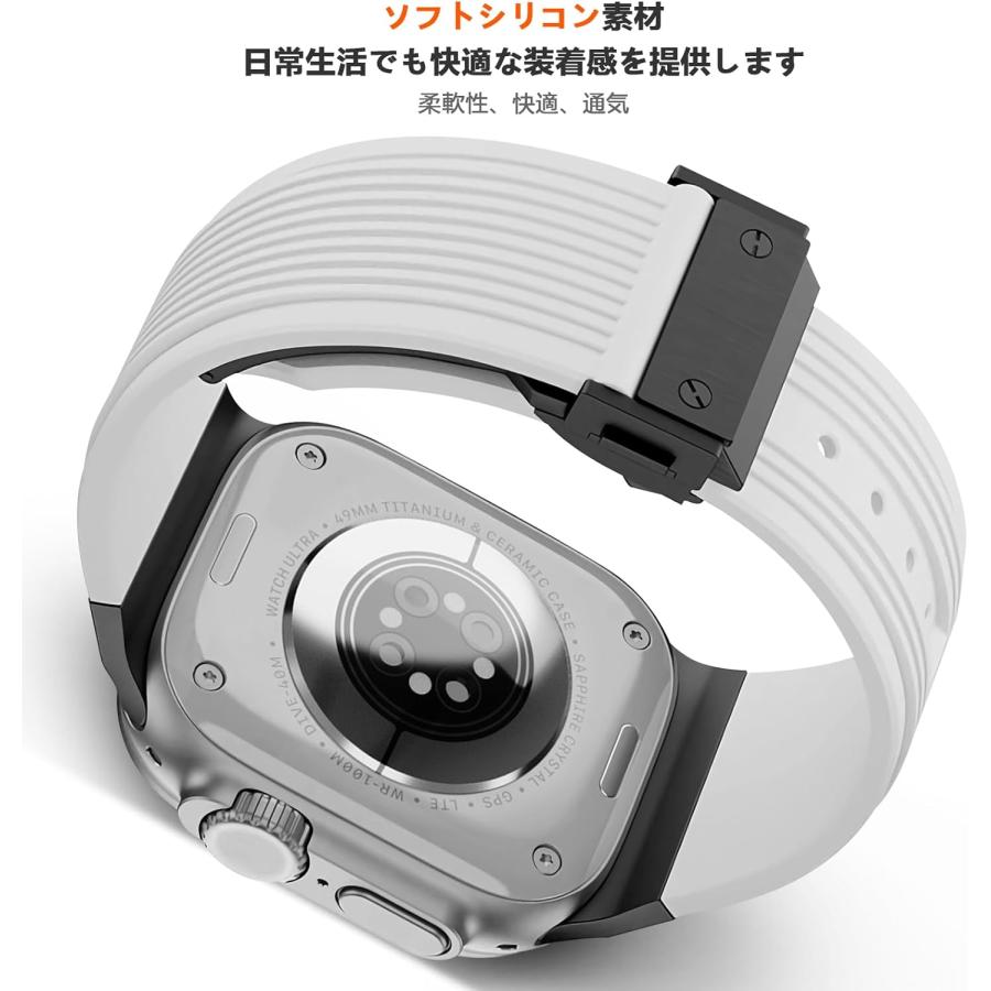即納 アップルウォッチ ベルト シリコン 折りたたみ式バックル付き