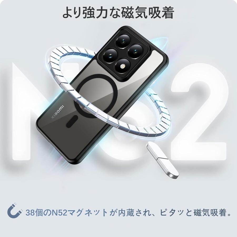 即納 Xiaomi 14T/14T Pro 背面ケース TPU 薄型 指紋防止 MagSafe対応