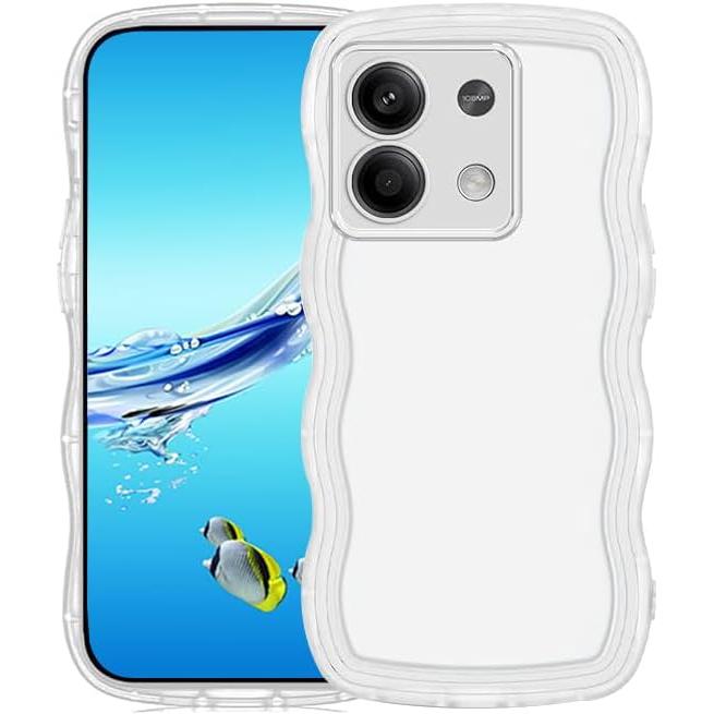 即納 Xiaomi 13T/13T Pro 波状 ウェーブ シリコン 透明 クリア ケース