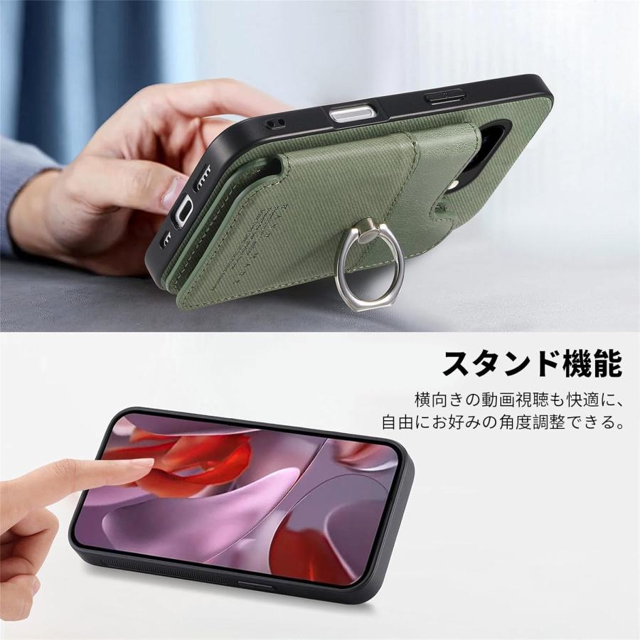 ピーシーエーテック PUレザーケース 超薄 軽量型 ス ク ークグリーン 328 即納 グーグル ピクセル 9a / 9 9Pro 9ProXL 背面ケース PUレザー