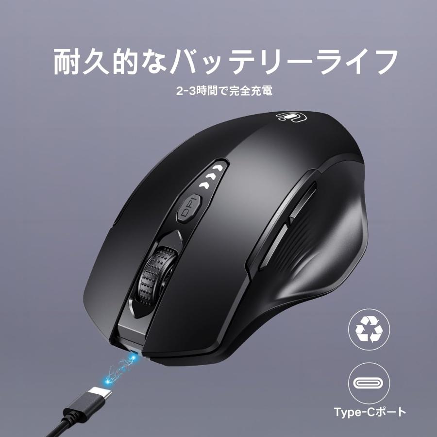即納 ワイヤレスマウス 無線 マウス エルゴノミクスマウス USB